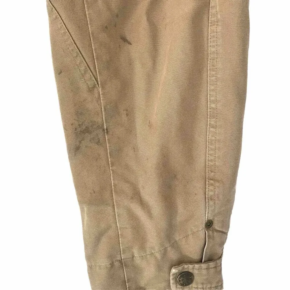 Eddie Bauer Jacket Mens L Chore Barn Field Coat Plaid Lined Corduroy Collar Cuff